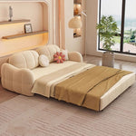 Load image into Gallery viewer, 81'' Pull-Out Convertible Storage Sofa Bed Multifunctional Sleeper Couch with Cat-Scratch-Resistant Velvet and Hidden Drawers
