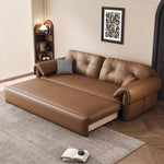 Load image into Gallery viewer, Contemporary Faux Leather Sofa Bed Sleeper Sofa with Hidden Storage &amp; Metal Frame
