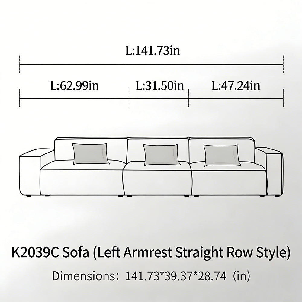 Modern Modular Washable Fabric Sectional Sofa
