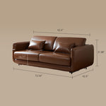 Load image into Gallery viewer, 72.5&quot; Leather Sleeper Sofa with 3.9&quot; Thick Spring Mattress Modern Space-saving Design
