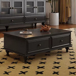 Load image into Gallery viewer, Classic Walnut Living Room Furniture Set TV Cabinet &amp; Coffee Table with Elegant Vintage Detailing
