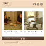 Load image into Gallery viewer, Modern Round Dining Table Scratch-Resistant Surface and Wooden Creative Base Perfect for 4-6 People
