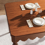 Load image into Gallery viewer, 54&#39;&#39;Vintage Carved Dining Table Solid Wood Build Elegant Silhouette Multi-Scene Use

