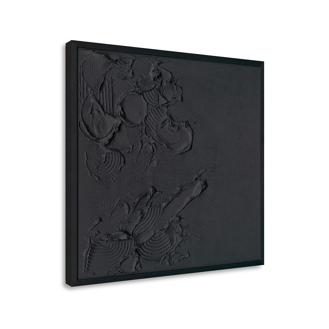 Handmade Abstract Wall Art – Black and White Textured Modern Painting