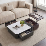 Load image into Gallery viewer, Modern Lift Top Coffee Table with Storage Microcrystalline Stone Surface Multifunctional Wooden Center Table
