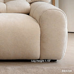 Load image into Gallery viewer, Modern Upholstered Sofa Movable Backrest Fabric Couch Minimalist Living Room Sofa
