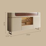 Load image into Gallery viewer, 59" Modern Luxury Sideboard Cabinet with Marble Marble-Effect Top and Integrated Display Shelves
