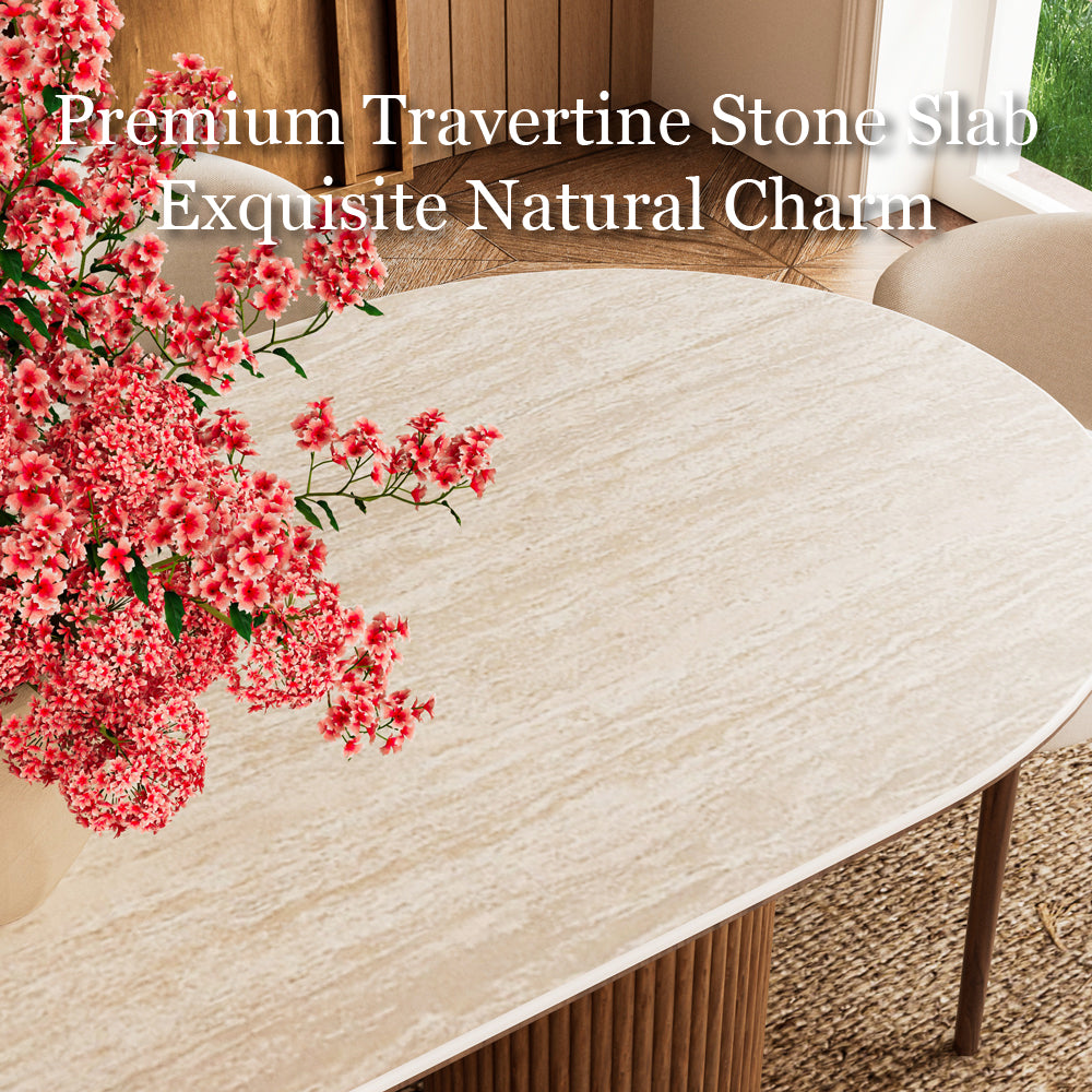 62.9''/70.8''Modern Oval Dining Table Timeless Elegance Meets Lasting Craftsmanship