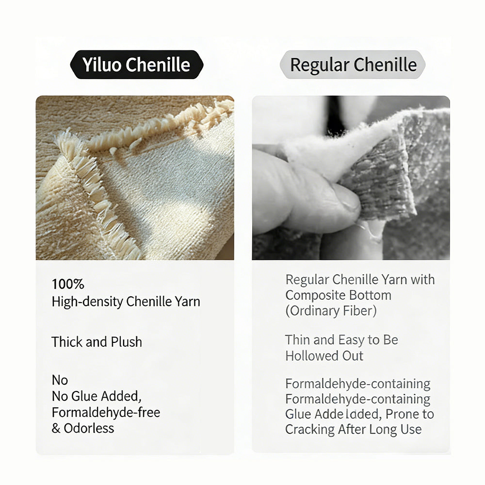 Modern Tufted Chenille Sofa with Deep Adjustable Seating