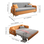 Load image into Gallery viewer, Sofa Bed Solid Wood Metal Frame Velvet Fabric Modern Convertible
