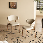 Load image into Gallery viewer, 2PCS Dining Chair Modern Ash Wood Frame Curved Backrest
