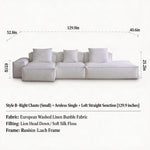 Load image into Gallery viewer, Modern Modular Sectional Sofa Removable Washable Cover Cream Upholstery Minimalist Low Profile Design
