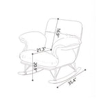 Load image into Gallery viewer, Modern Rocking Lounge Chair Striped Upholstery Accent Chair Curved Armrest Relax Chair
