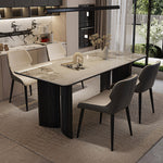 Load image into Gallery viewer, Minimalist Luxury Dining Table Natural Marble Grain Stone Tabletop
