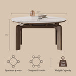 Load image into Gallery viewer, 50.7" Versatile Transformable Dining Table in White and Wood
