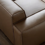 Load image into Gallery viewer, Modern Leather Sofa Boxy Low-Profile Design with Wide Arms
