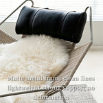 Load image into Gallery viewer, Modern Lounge Chair with Wool Throw and Leather Head Pillow
