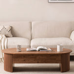Load image into Gallery viewer, 46.8&#39;&#39; Oval Lift Top Coffee Table Medium Size Wooden Finish Hidden Storage Elegant Design
