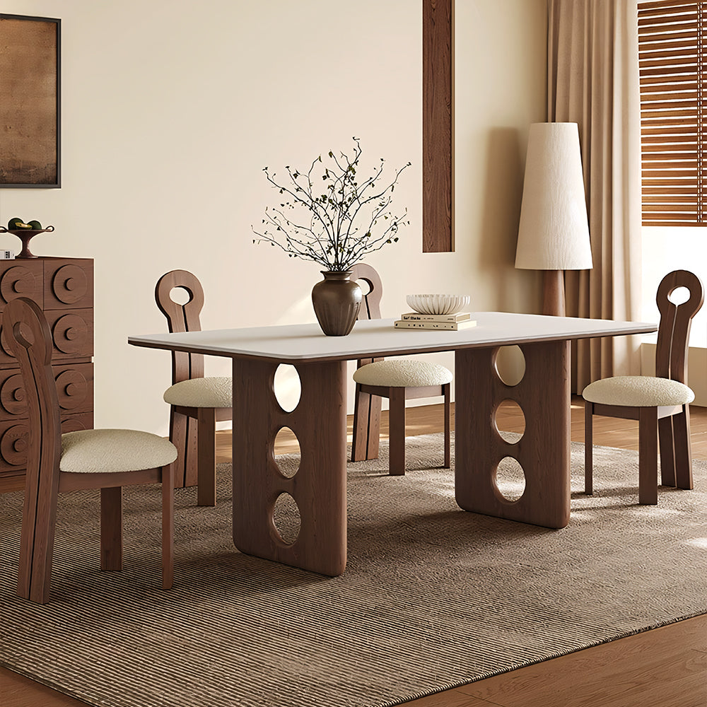 62.9'' Dining Table Modern Design Elegant Appearance Spacious Surface for Dining and Gathering