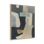 Load image into Gallery viewer, Handmade Abstract Geometric Wall Art – Gray, Beige and Gold Modern Painting
