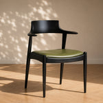 Load image into Gallery viewer, Modern Solid Wood Dining Chair with Handwoven Paper Rope Seat and Sculptural Armrests 1 Piece
