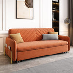 Load image into Gallery viewer, Sofa Bed Solid Wood Metal Frame Velvet Upholstery Storage Drawer Convertible
