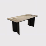 Load image into Gallery viewer, Minimalist Luxury Dining Table Natural Marble Grain Stone Tabletop
