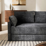 Load image into Gallery viewer, 65.52&quot; Compressed Sofa Convertible Sofa Bed Wrinkle-resistant Linen Lightweight Loveseat Wooden Armrest
