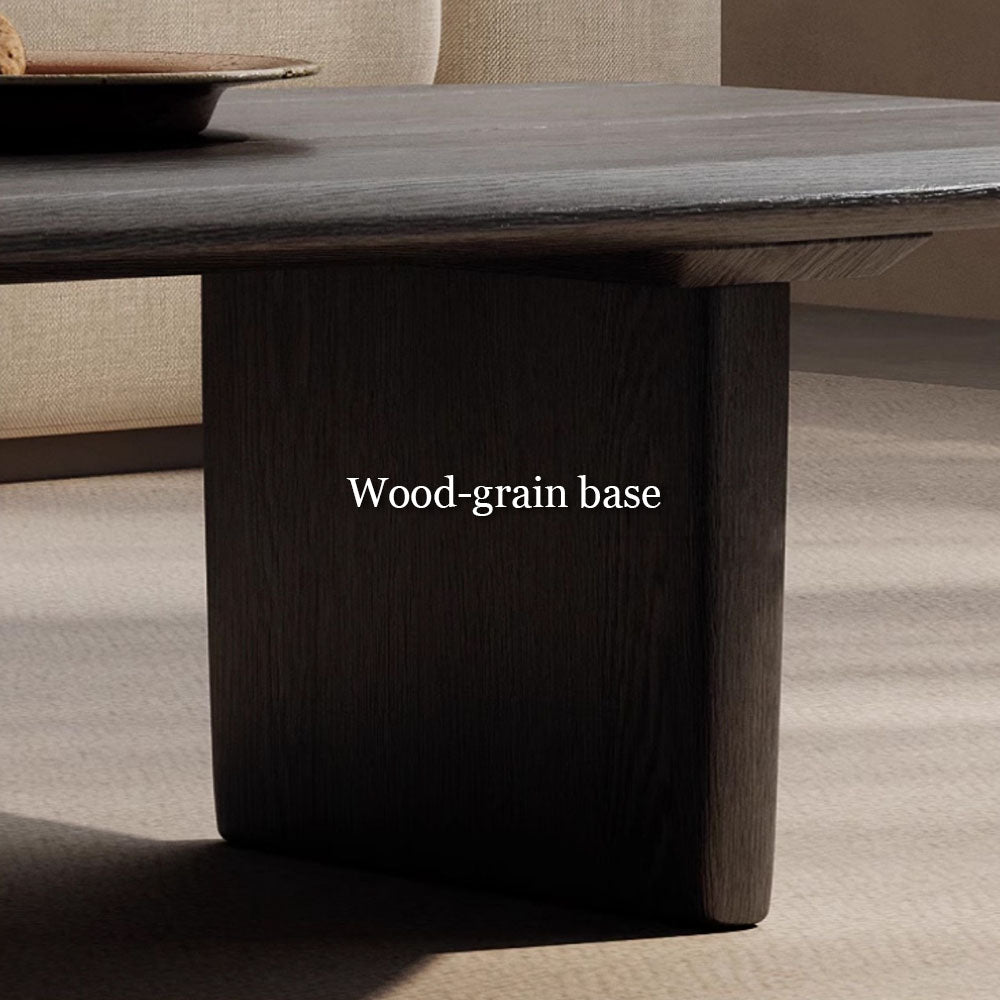 51.1'' Modern Black Irregular-Shaped Coffee Table