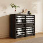 Load image into Gallery viewer, Modular Storage Unit Flip-Up Door Retro Diamond Design
