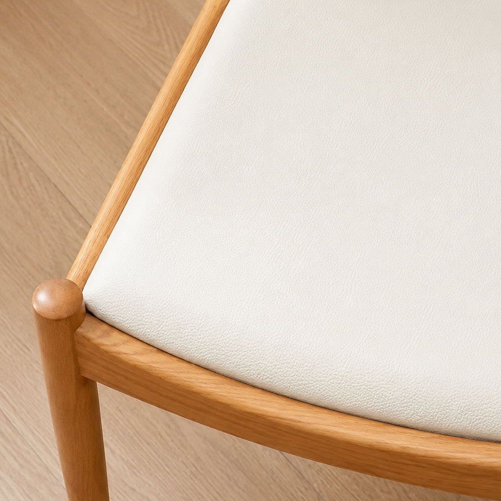 Modern Solid Wood Dining Chair with Handwoven Paper Rope Seat and Sculptural Armrests 1 Piece