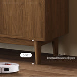 Load image into Gallery viewer, 59'' Modern Wooden Sideboard with Fluted Detail Minimalist Storage Cabinet
