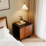 Load image into Gallery viewer, Vintage Arched Wood Nightstand With Turned Legs for Bedroom

