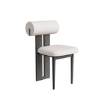 Load image into Gallery viewer, 17&#39;&#39;Mid Century Accent Chair Geometric Wood Frame Cream Boucle Upholstery
