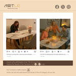 Load image into Gallery viewer, Square Dining Table Contemporary U-Shaped Metal Base Perfect for 4-6 People
