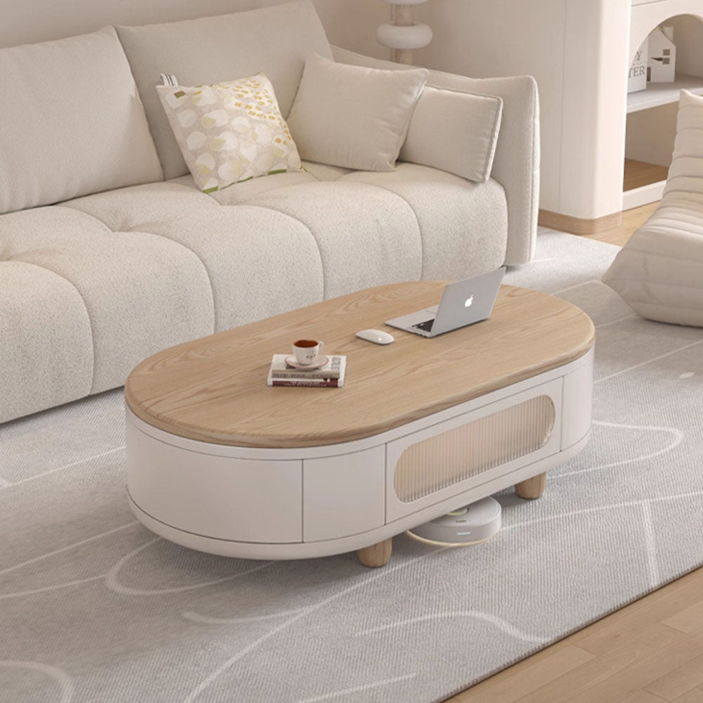 47.2'' Lift-Top Coffee & Dining Table 2-in-1 Multifunctional Convertible Table with Hidden Storage and Mobility