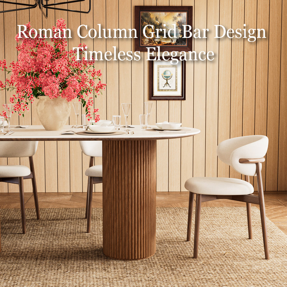 62.9''/70.8''Modern Oval Dining Table Timeless Elegance Meets Lasting Craftsmanship