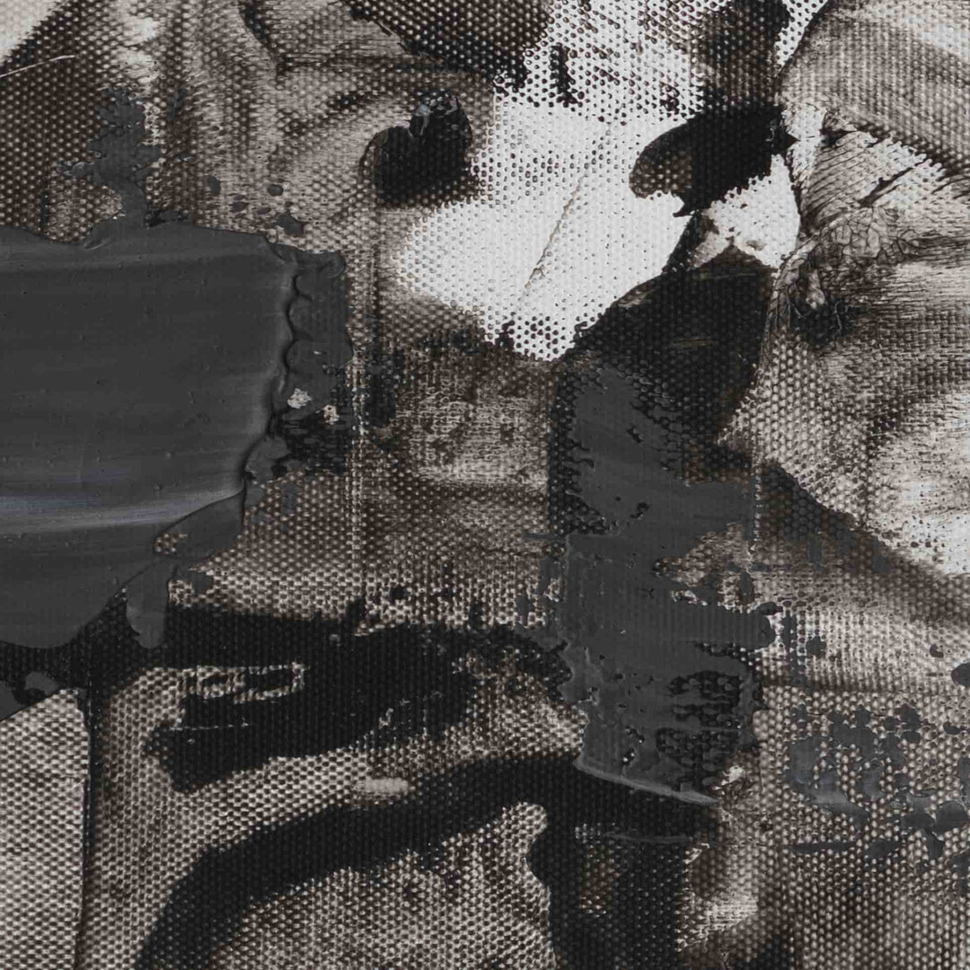 Original Handmade Abstract Wall Art – Black and Gray Textured Modern Painting