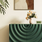 Load image into Gallery viewer, 62.4&#39;&#39;Green Ripple Sideboard Modern Carved Storage Cabinet Minimalist Design Functional Accent Furniture

