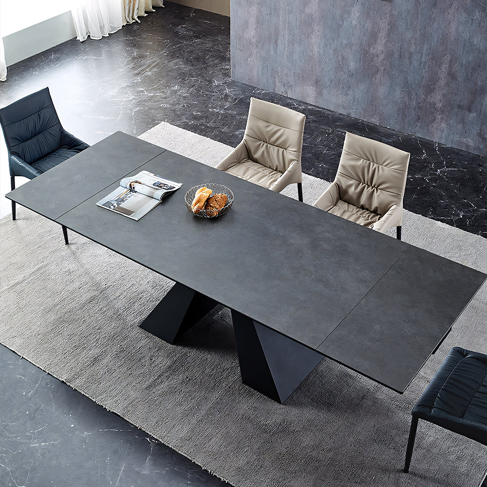 54.6"- 78" Modern Folding Dining Table Versatile and Stylish in Dark Gray
