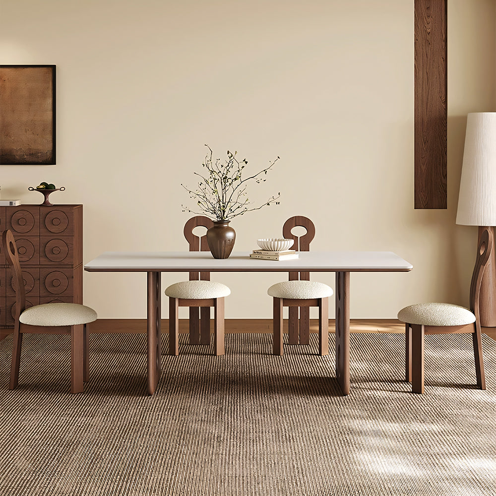 62.9'' Dining Table Modern Design Elegant Appearance Spacious Surface for Dining and Gathering