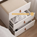 Load image into Gallery viewer, Functional Makeup Vanity Built-in Mirror Organized Storage Drawers Rolling Stool
