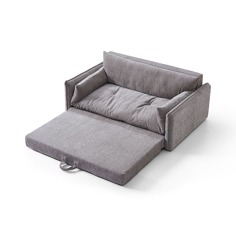 66'' Convertible Folding Sofa Chair One-Click Bed Soft Sponge Padding Modern Minimalist Style