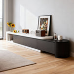 Load image into Gallery viewer, Elegant Dual-Tone Round Living Room Set TV Console &amp; Coffee Table Pair
