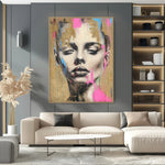 Load image into Gallery viewer, Handmade Abstract Portrait Painting Contemporary Face Art on Canvas
