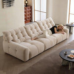 Load image into Gallery viewer, Modern Upholstered Sofa Movable Backrest Fabric Couch Minimalist Living Room Sofa
