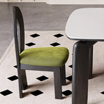 Load image into Gallery viewer, Modern Sculptural Dining Chair Set of 2 Solid Wood Frame Upholstered Seat Curved Loop Back Accent Chair
