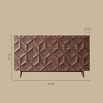 Load image into Gallery viewer, Luxury Modern Geometric Wood Sideboard Cabinet with 3D Carved Doors
