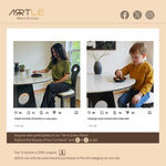 Load image into Gallery viewer, Contemporary Round Dining Table Black Wooden Base
