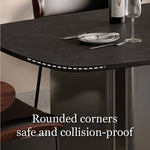 Load image into Gallery viewer, Modern Dining Table Oval Stone Texture Tabletop with Stainless Steel Pedestal Base Minimalist Dining Table
